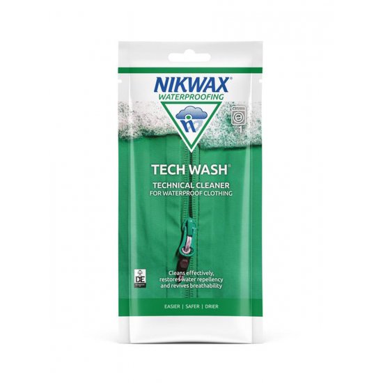 Nikwax Tech Wash 100ml Pouch at JTS Biker Clothing
